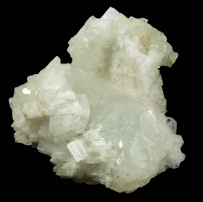 Heulandite, Apophyllite, Prehnite on Quartz pseudomorphic cavities after Anhydrite from Upper New Street Quarry, Paterson, Passaic County, New Jersey