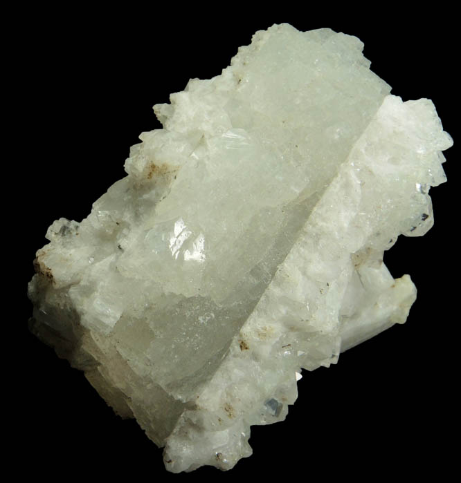 Heulandite, Apophyllite, Prehnite on Quartz pseudomorphic cavities after Anhydrite from Upper New Street Quarry, Paterson, Passaic County, New Jersey