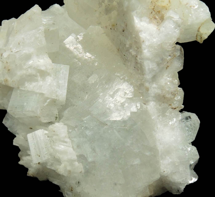 Heulandite, Apophyllite, Prehnite on Quartz pseudomorphic cavities after Anhydrite from Upper New Street Quarry, Paterson, Passaic County, New Jersey