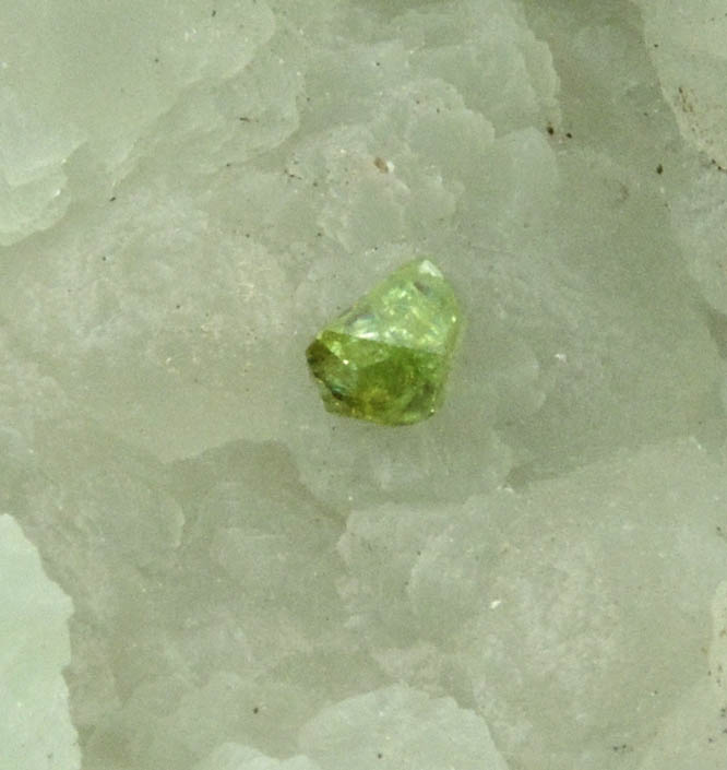 Sphalerite on Prehnite from O and G Industries Southbury Quarry, Southbury, New Haven County, Connecticut