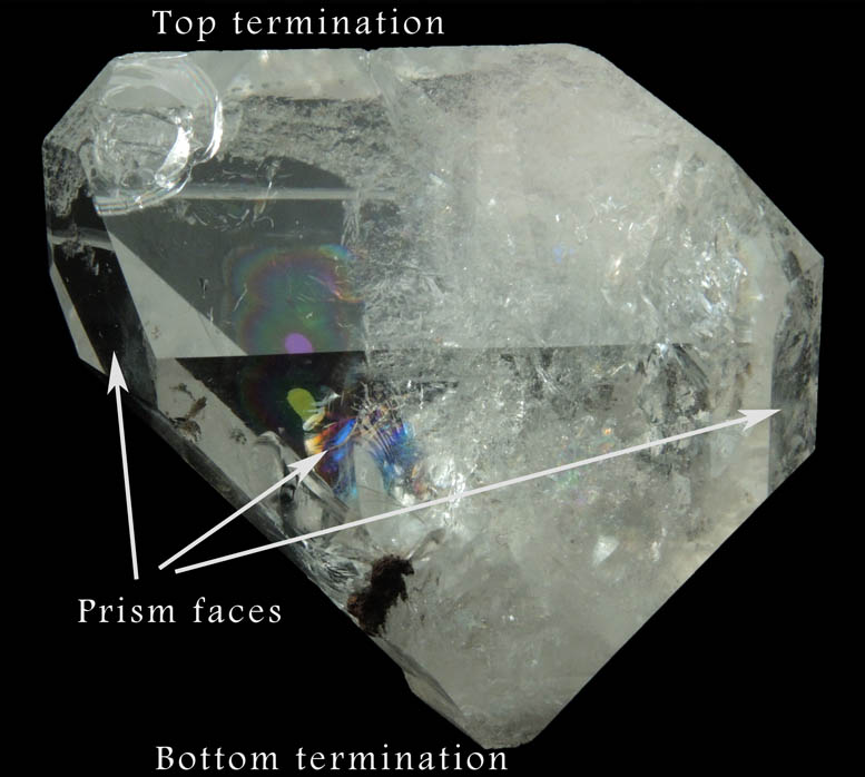 Quartz var. Herkimer Diamond (unusual distorted crystal) from Middleville, Herkimer County, New York