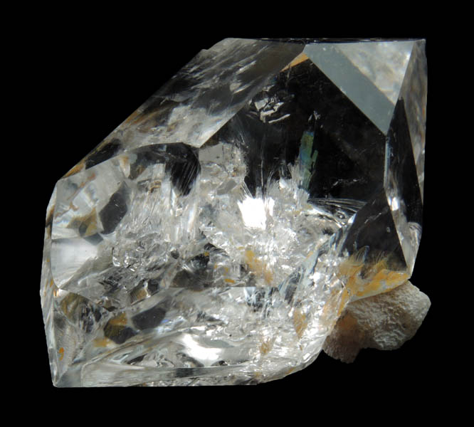 Quartz var. Herkimer Diamond with Dolomite from Middleville, Herkimer County, New York