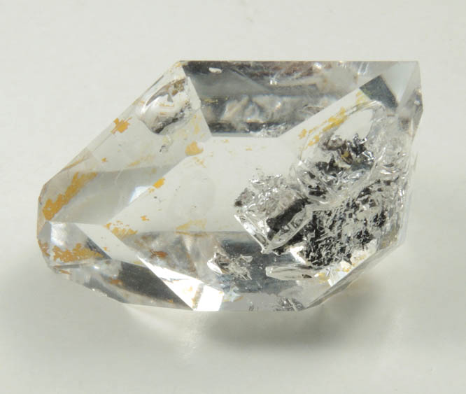 Quartz var. Herkimer Diamond with internal bubbles and hydrocarbon inclusions from Middleville, Herkimer County, New York