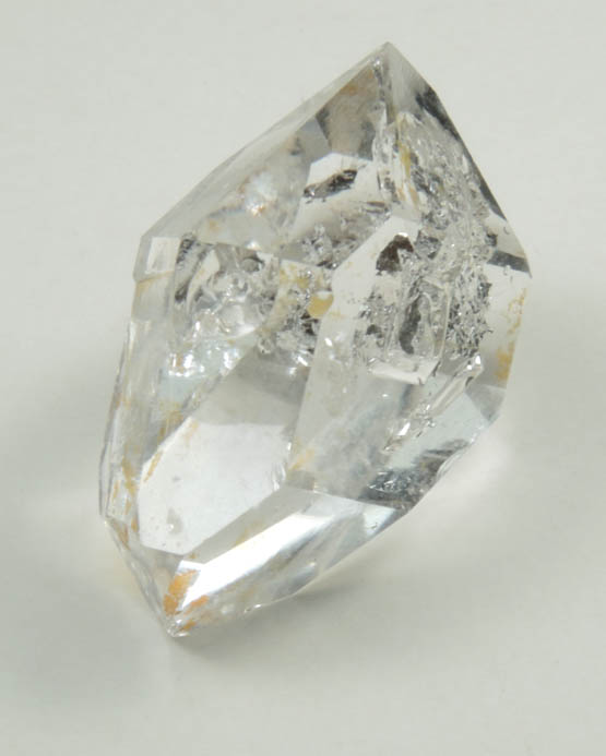 Quartz var. Herkimer Diamond with internal bubbles and hydrocarbon inclusions from Middleville, Herkimer County, New York