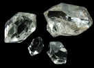 Quartz var. Herkimer Diamonds (4 crystals) from Middleville, Herkimer County, New York