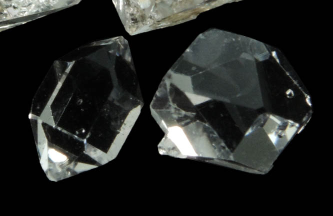 Quartz var. Herkimer Diamonds (4 crystals) from Middleville, Herkimer County, New York