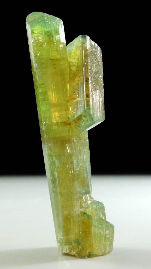 Elbaite Tourmaline with blue cap from Kamdesh District, Nuristan Province, Afghanistan