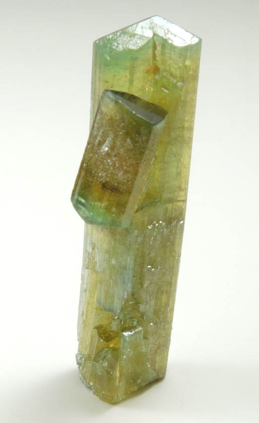 Elbaite Tourmaline with blue cap from Kamdesh District, Nuristan Province, Afghanistan