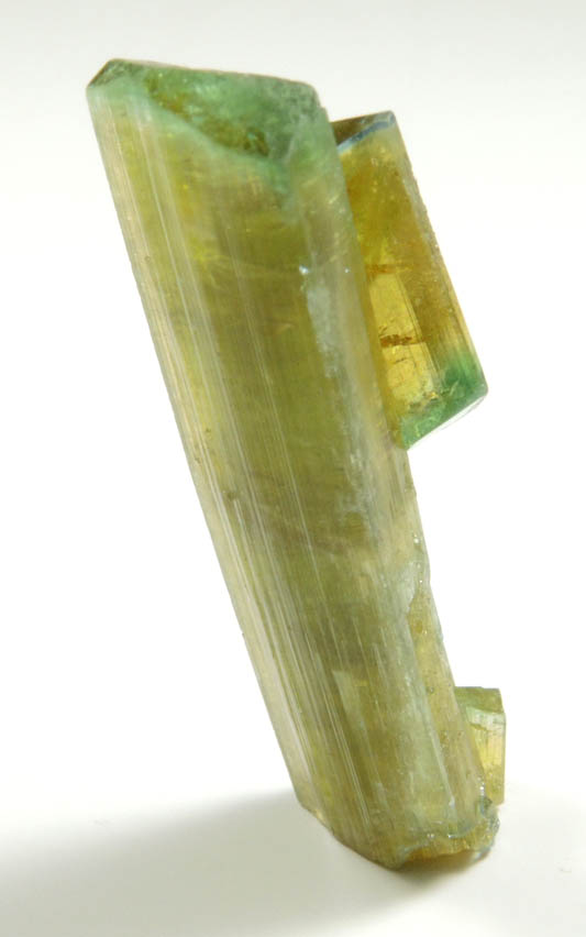 Elbaite Tourmaline with blue cap from Kamdesh District, Nuristan Province, Afghanistan