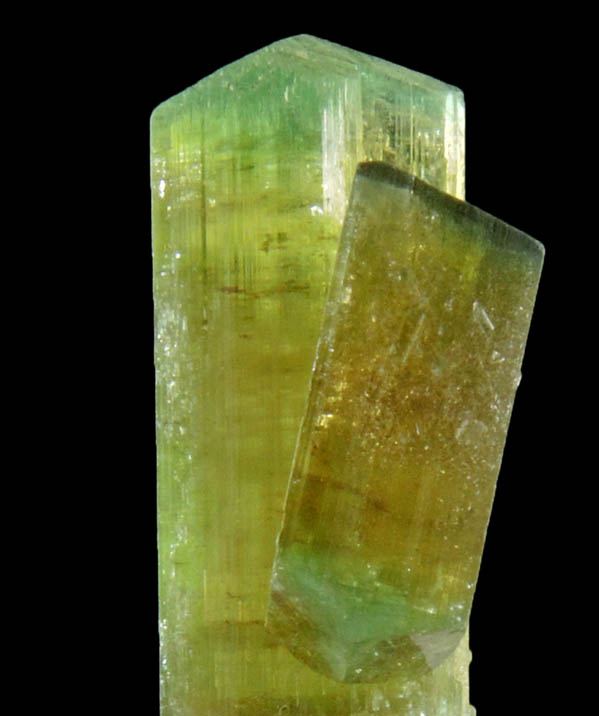 Elbaite Tourmaline with blue cap from Kamdesh District, Nuristan Province, Afghanistan