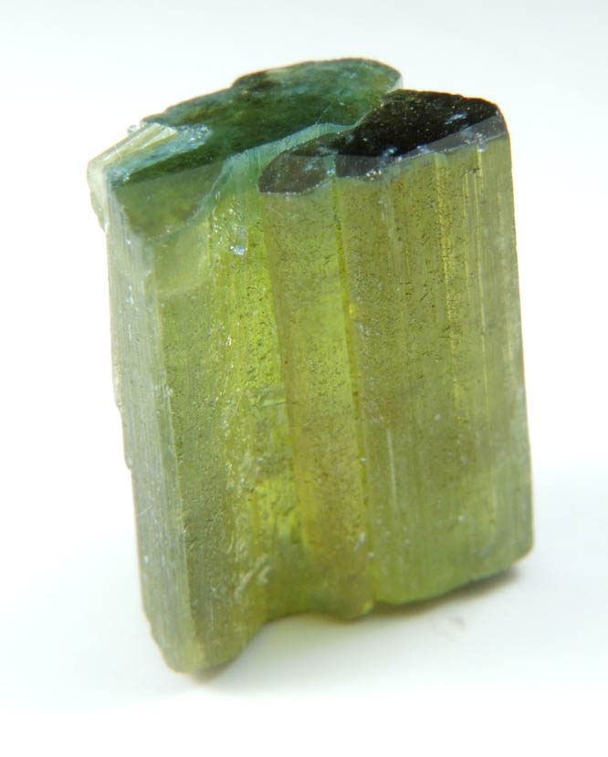 Elbaite Tourmaline with blue cap from Kamdesh District, Nuristan Province, Afghanistan