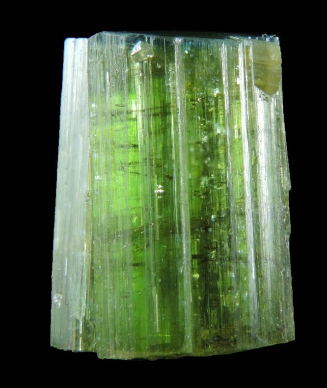 Elbaite Tourmaline with blue cap from Kamdesh District, Nuristan Province, Afghanistan