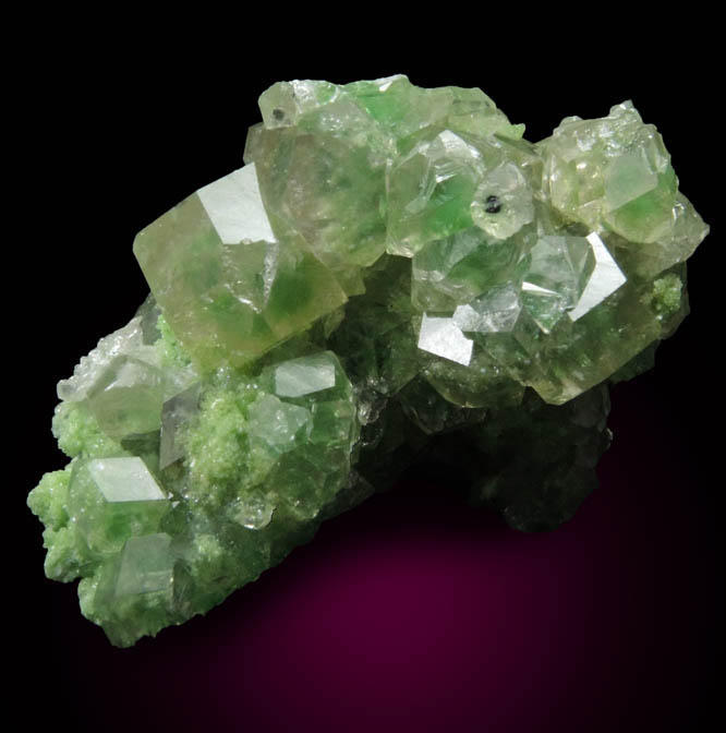 Grossular Garnet (with green phantom-growth zones) from Jeffrey Mine, Asbestos, Qubec, Canada