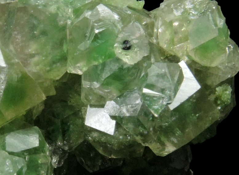 Grossular Garnet (with green phantom-growth zones) from Jeffrey Mine, Asbestos, Qubec, Canada
