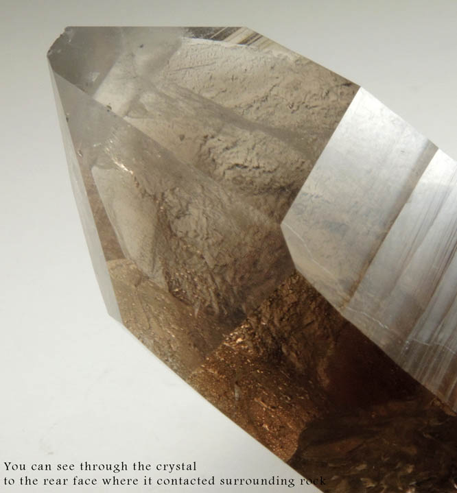 Quartz var. Smoky Quartz (gem-grade) from North Moat Mountain, Bartlett, Carroll County, New Hampshire