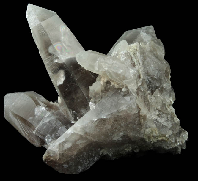 Quartz var. Smoky Quartz from Lord Hill Quarry, Stoneham, Oxford County, Maine