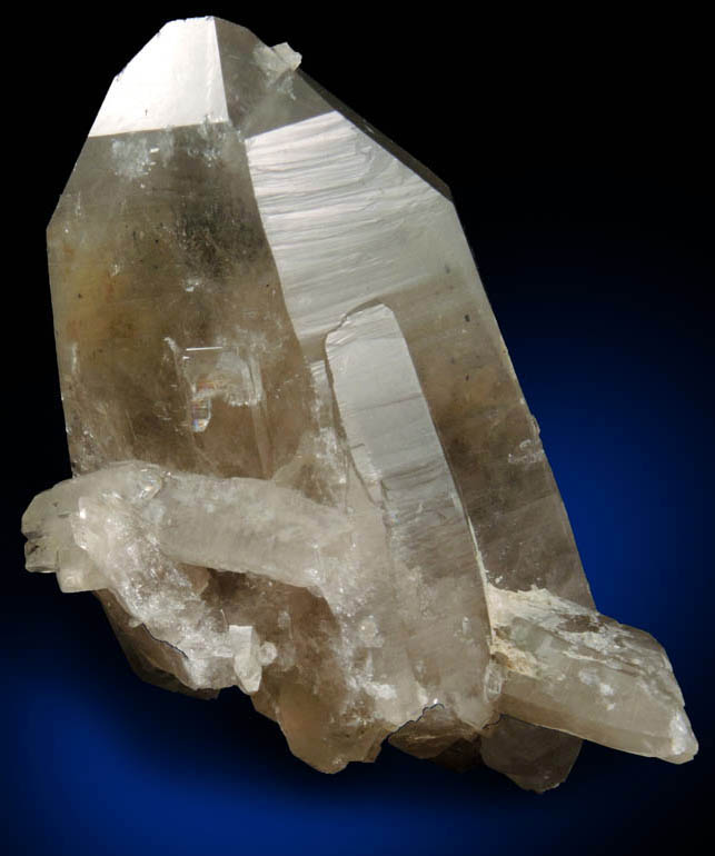 Quartz var. Smoky Quartz (etched crystals) from North Moat Mountain, Bartlett, Carroll County, New Hampshire