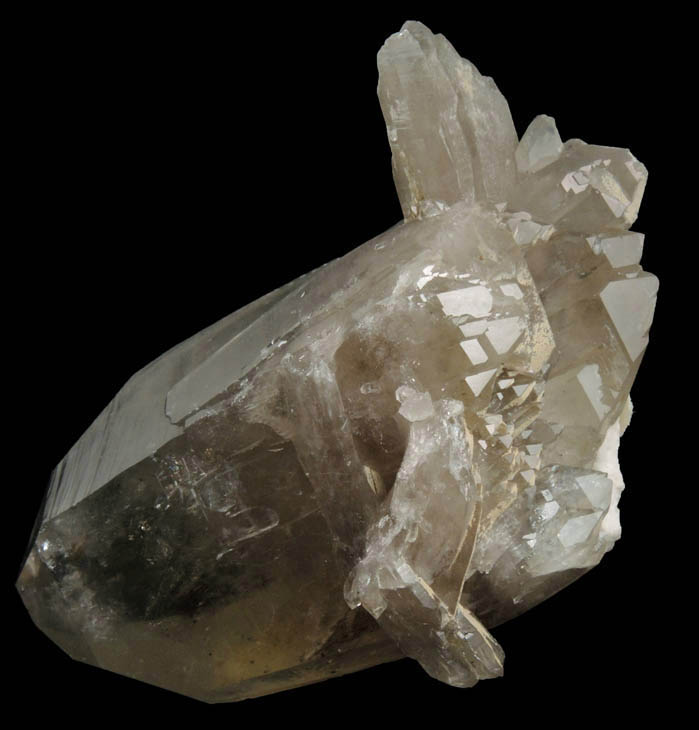 Quartz var. Smoky Quartz (etched crystals) from North Moat Mountain, Bartlett, Carroll County, New Hampshire