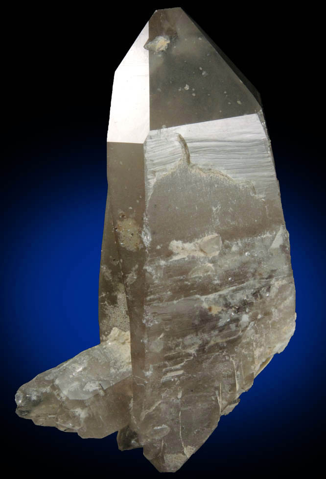 Quartz var. Smoky Quartz (etched crystals) from North Moat Mountain, Bartlett, Carroll County, New Hampshire