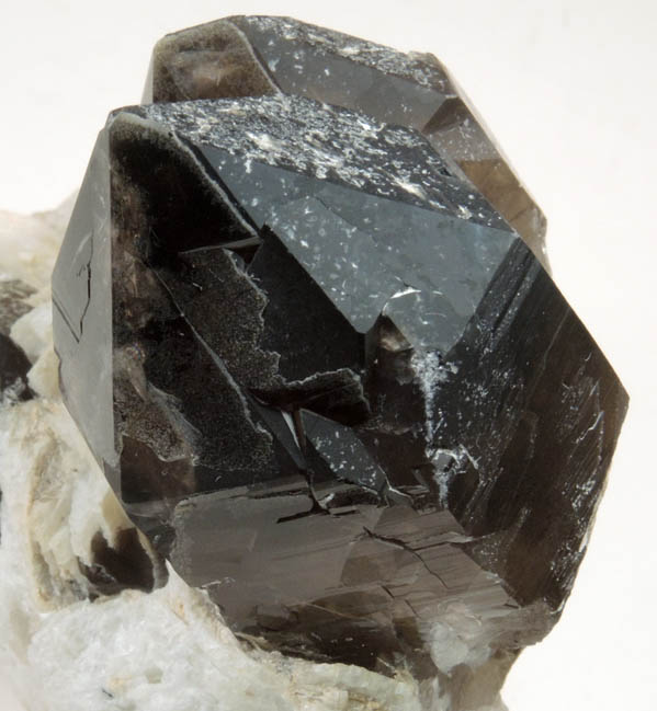 Quartz var. Smoky Quartz (Dauphin Law Twin) from Moat Mountain, west of North Conway, Carroll County, New Hampshire