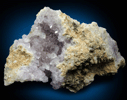 Quartz var. Amethyst Quartz with Calcite from Upper New Street Quarry, Passaic County, New Jersey