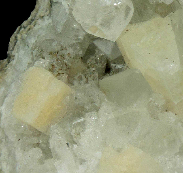 Chabazite, Calcite, Quartz from Upper New Street Quarry, Passaic County, New Jersey