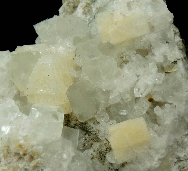 Chabazite, Calcite, Quartz from Upper New Street Quarry, Passaic County, New Jersey