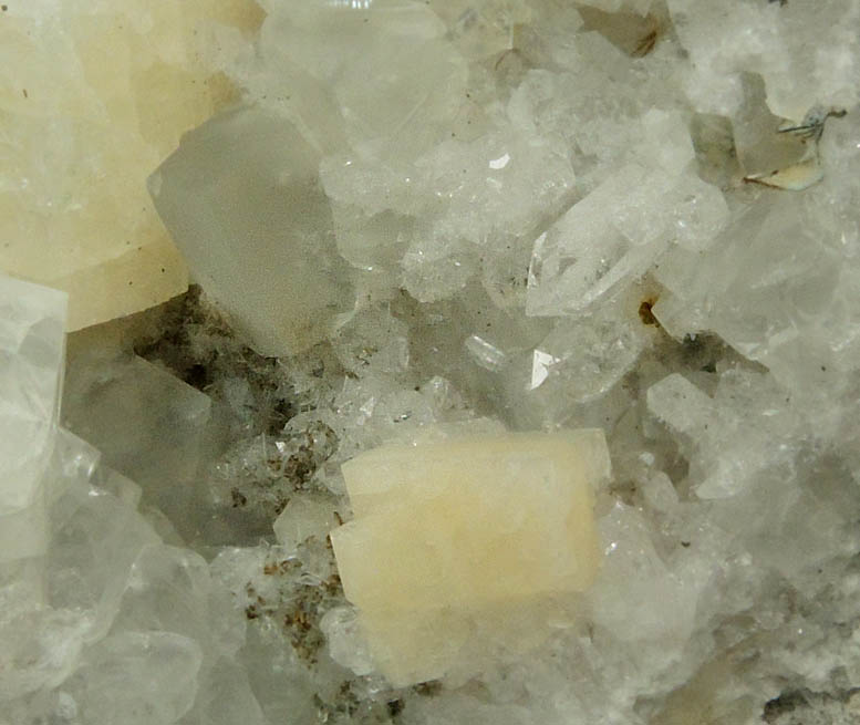 Chabazite, Calcite, Quartz from Upper New Street Quarry, Passaic County, New Jersey