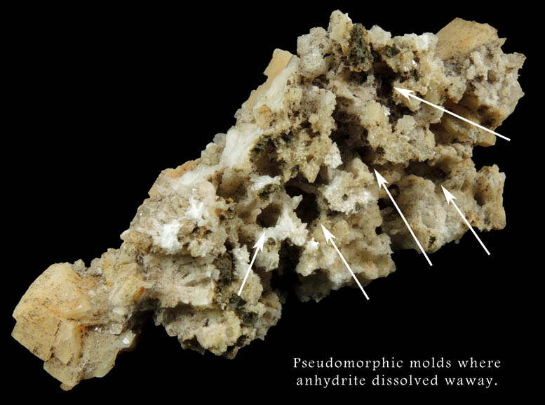 Chabazite and Stilbite on Quartz pseudomorphs after Anhydrite from Upper New Street Quarry, Passaic County, New Jersey