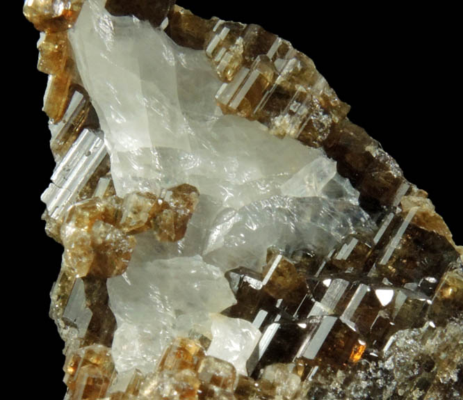 Vesuvianite with Calcite from Goodall Farm Quarry, Sanford, York County, Maine