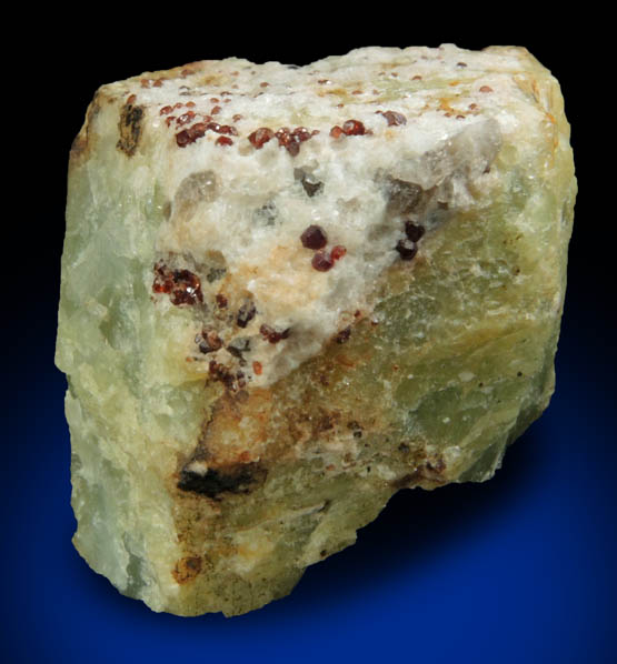 Almandine Garnet on Beryl from Pipeline excavation east side of Strickland Hill, Portland, Middlesex County, Connecticut