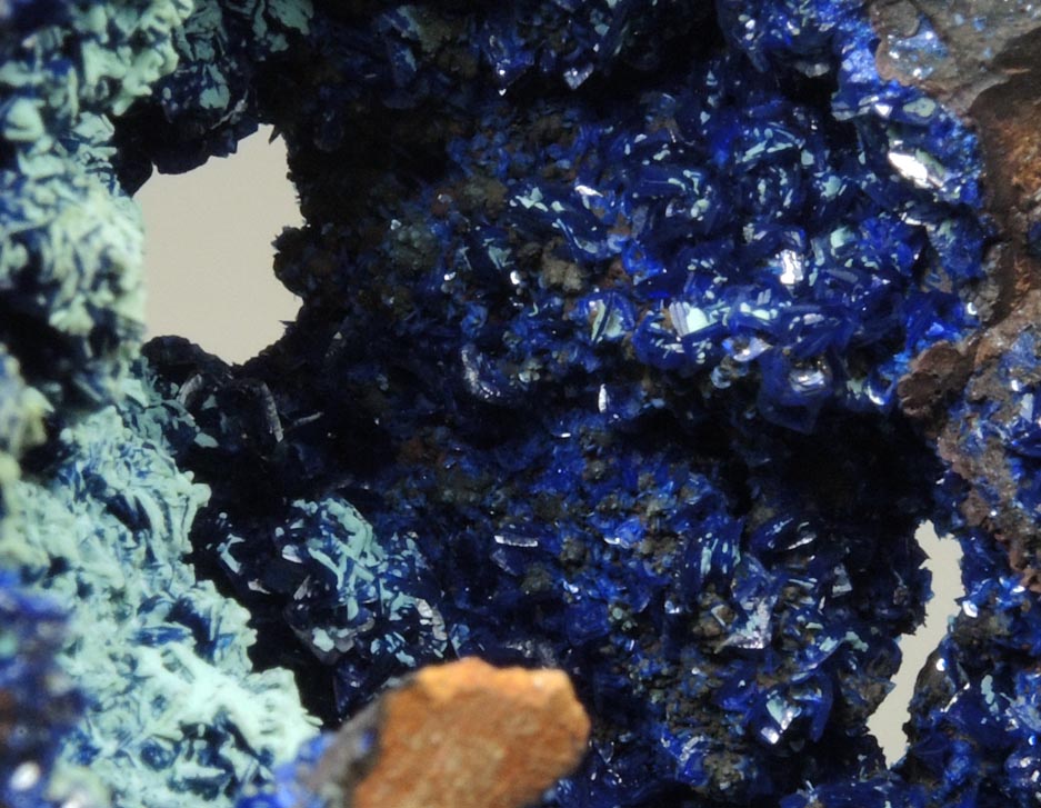 Azurite and Chrysocolla from Morenci Mine, 4750' level, Lone Star Area, Clifton District, Greenlee County, Arizona