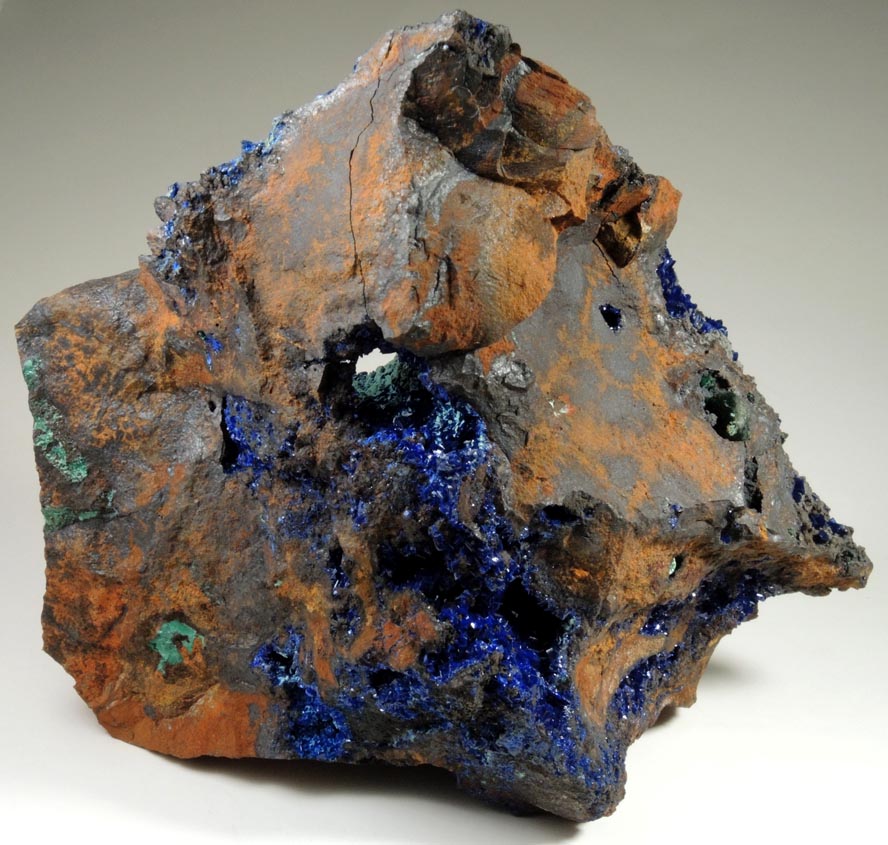 Azurite and Chrysocolla from Morenci Mine, 4750' level, Lone Star Area, Clifton District, Greenlee County, Arizona