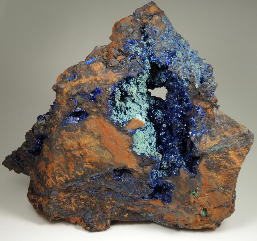 Azurite and Chrysocolla from Morenci Mine, 4750' level, Lone Star Area, Clifton District, Greenlee County, Arizona
