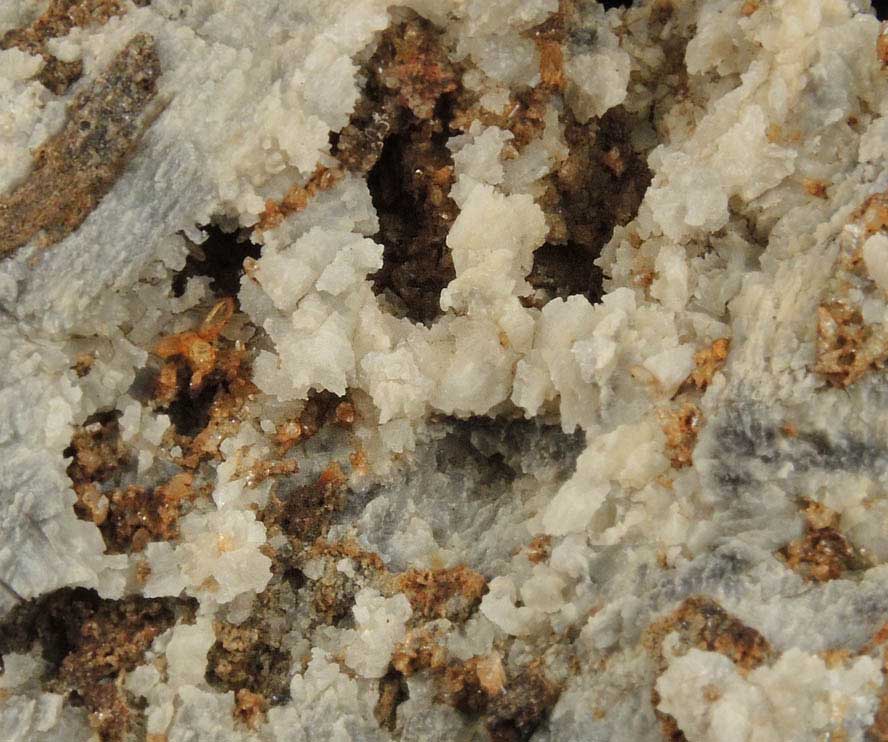 Quartz on Calcite from Hudson Railroad Cut Calcite Locality, Anthony's Nose, Cortlandt, Westchester County, New York