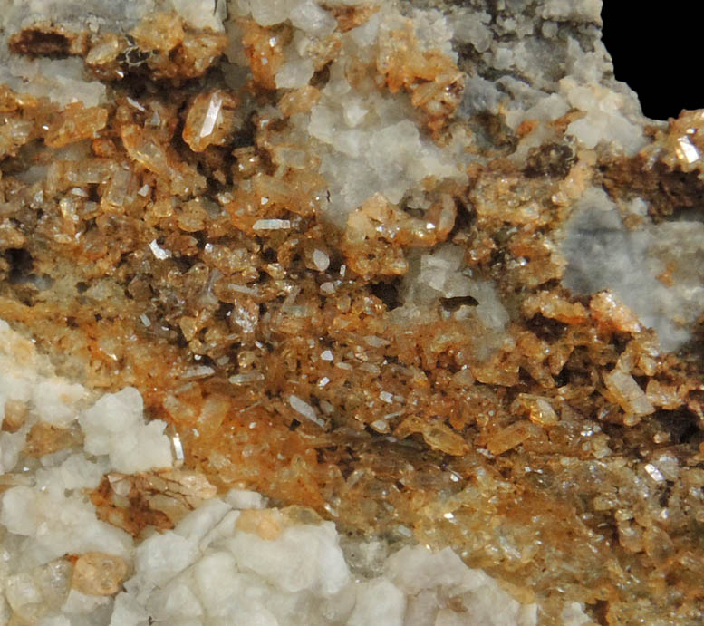 Quartz on Calcite from Hudson Railroad Cut Calcite Locality, Anthony's Nose, Cortlandt, Westchester County, New York