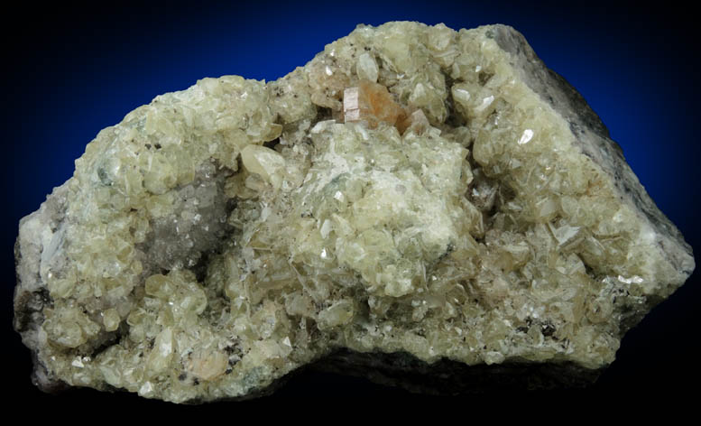 Datolite with Heulandite over Quartz from Prospect Park Quarry, Prospect Park, Passaic County, New Jersey