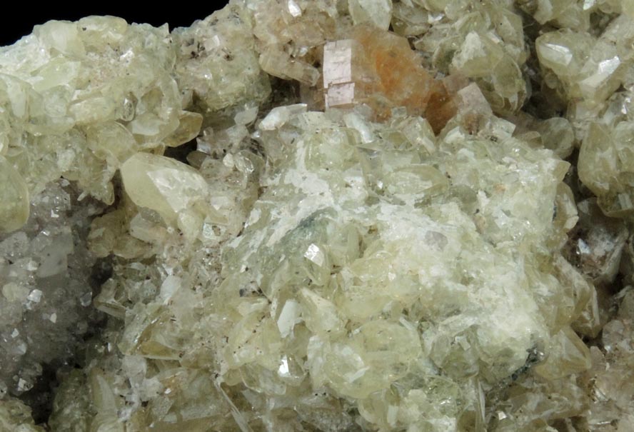 Datolite with Heulandite over Quartz from Prospect Park Quarry, Prospect Park, Passaic County, New Jersey