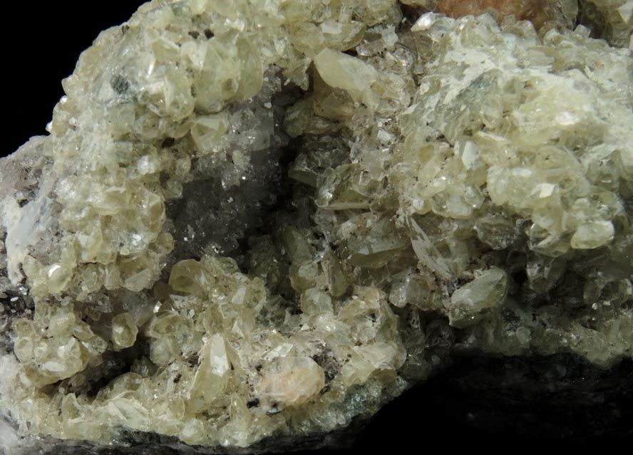 Datolite with Heulandite over Quartz from Prospect Park Quarry, Prospect Park, Passaic County, New Jersey