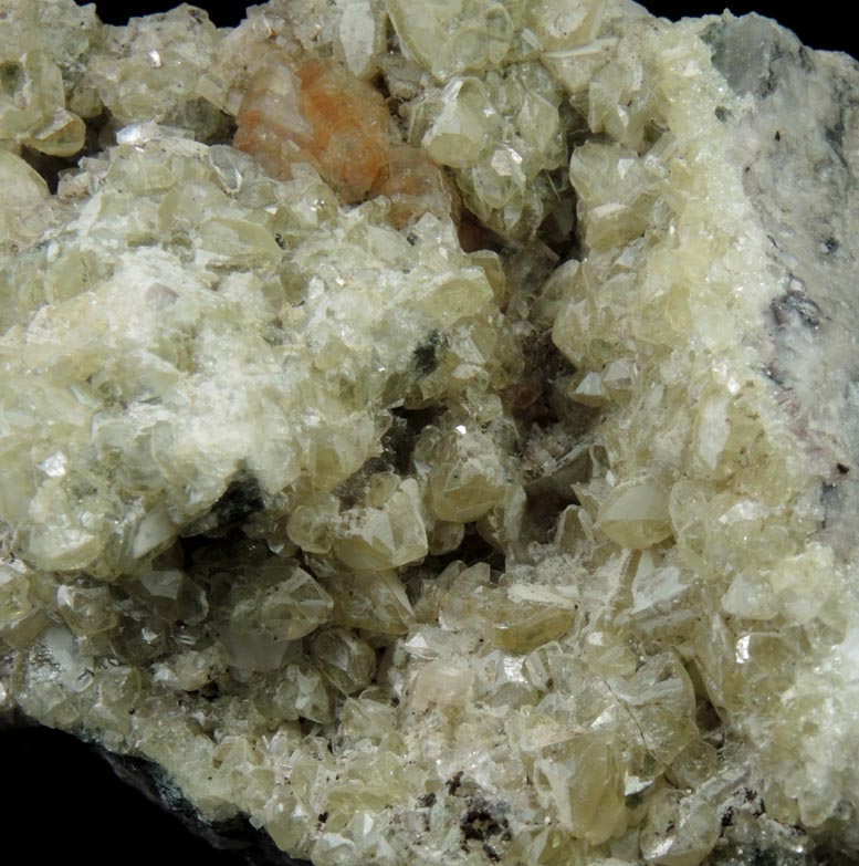 Datolite with Heulandite over Quartz from Prospect Park Quarry, Prospect Park, Passaic County, New Jersey