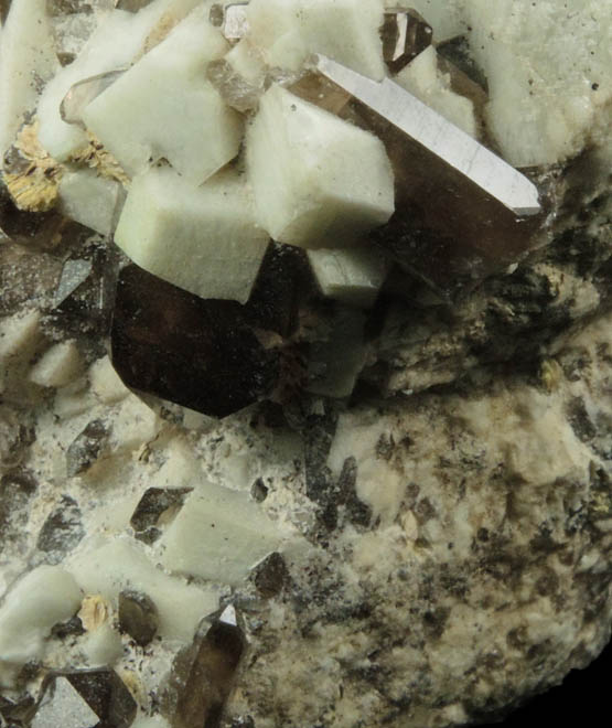 Microcline with Smoky Quartz from Moat Mountain, Oliver Diggings, Hale's Location, west of North Conway, Carroll County, New Hampshire