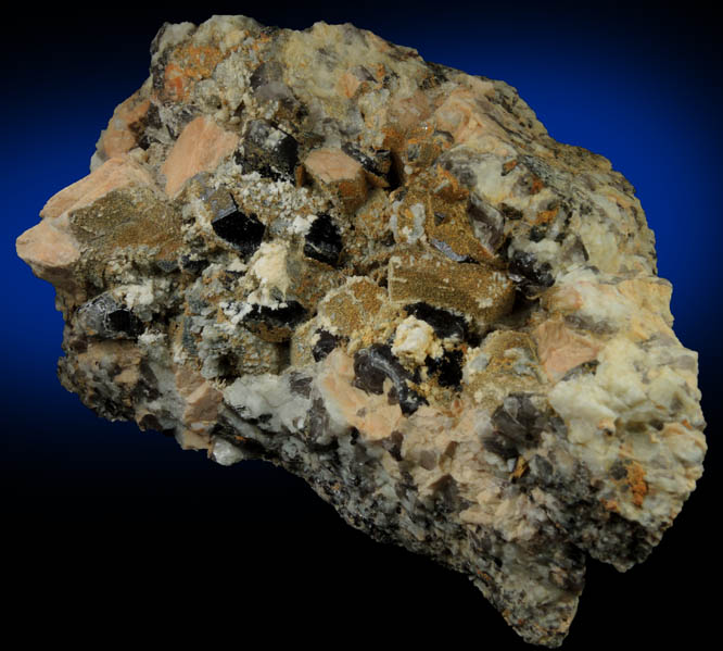 Microcline, Albite, Smoky Quartz, Hyalite Opal from Moat Mountain, on the trail above the Oliver Diggings, Hale's Location, west of North Conway, Carroll County, New Hampshire