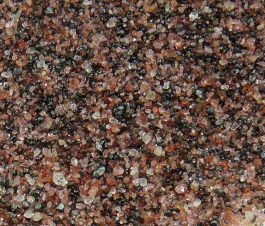 Sand composed of Almandine Garnet and Magnetite from concentrated deposits of heavy sand, Fire Island National Seashore, New York