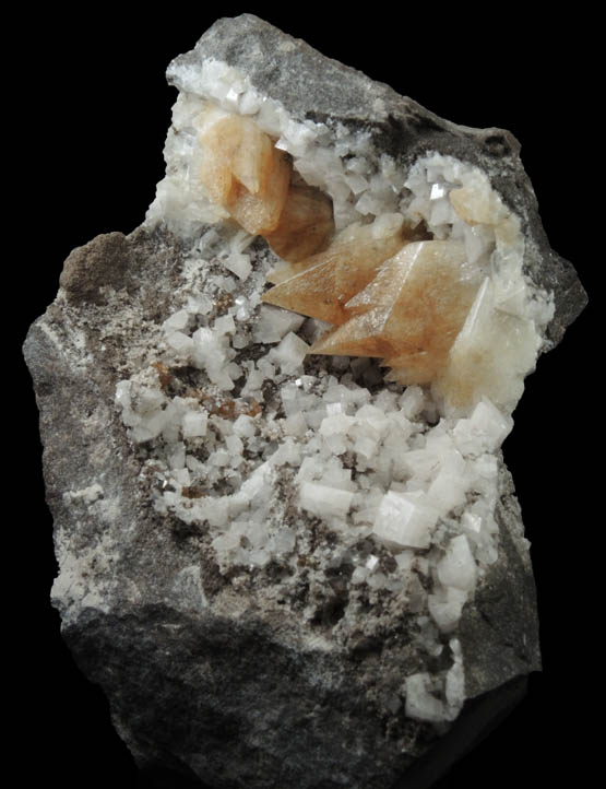 Calcite, Dolomite, Sphalerite from Walworth Quarry, Wayne County, New York