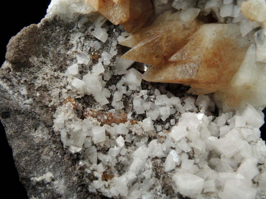 Calcite, Dolomite, Sphalerite from Walworth Quarry, Wayne County, New York