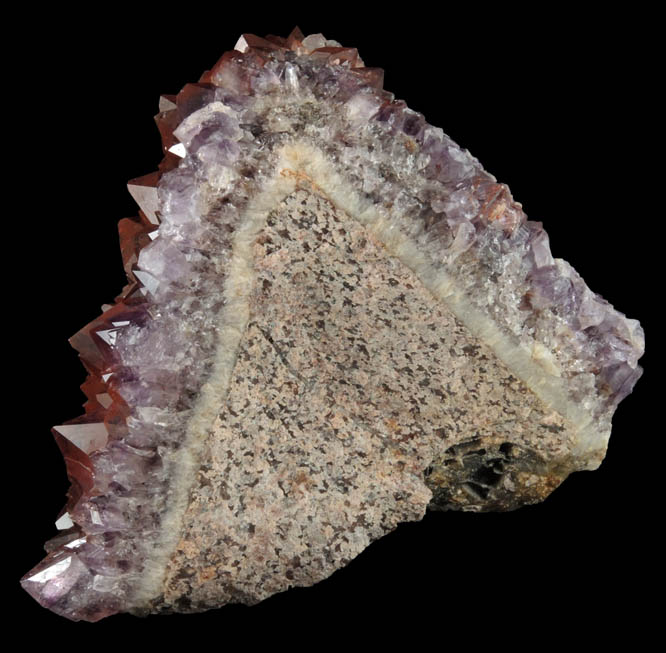 Quartz var. Amethyst Quartz with Hematite inclusions from Pearl Station, Thunder Bay District, Ontario, Canada