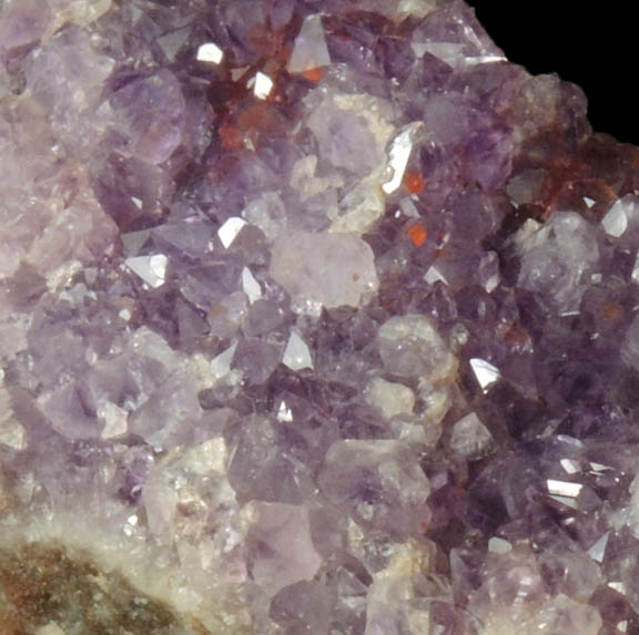 Quartz var. Amethyst Quartz with Hematite inclusions from Pearl Station, Thunder Bay District, Ontario, Canada