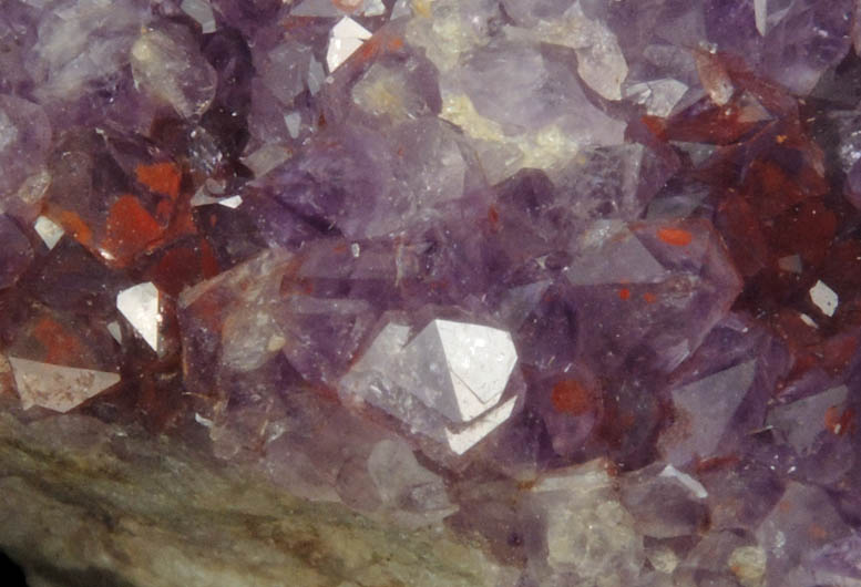 Quartz var. Amethyst Quartz with Hematite inclusions from Pearl Station, Thunder Bay District, Ontario, Canada