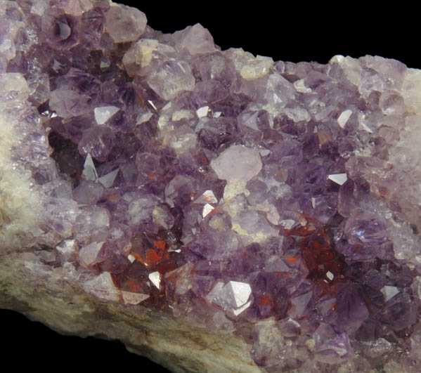 Quartz var. Amethyst Quartz with Hematite inclusions from Pearl Station, Thunder Bay District, Ontario, Canada