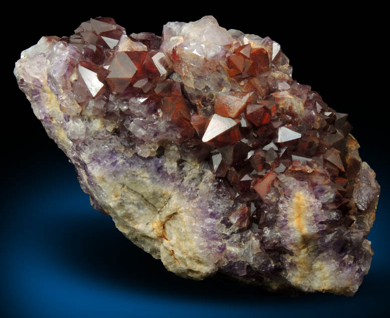 Quartz var. Amethyst Quartz with Hematite inclusions from Pearl Station, Thunder Bay District, Ontario, Canada